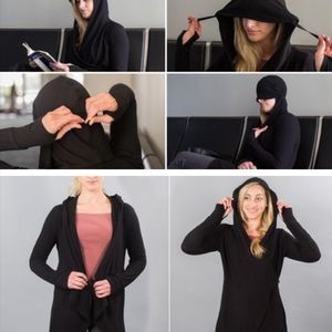 Betabrand Red Eye Travel Wrap